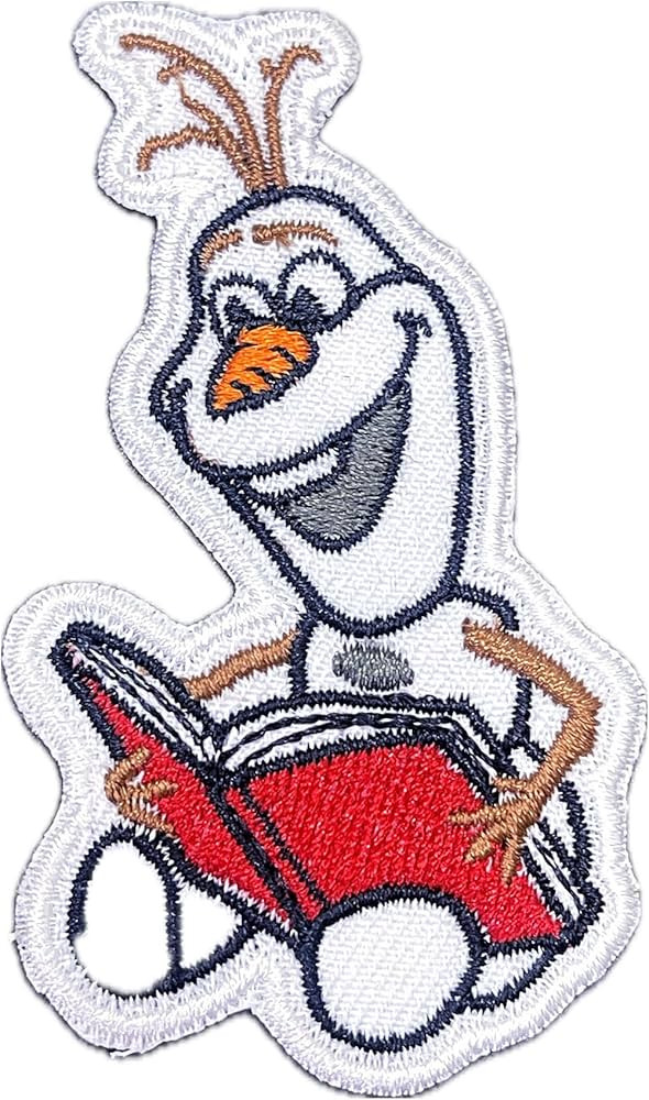 Octory Olaf Reading Book Iron On Patches for Clothing Saw On/Iron On Embroidered Patch Applique f... | Amazon (US)