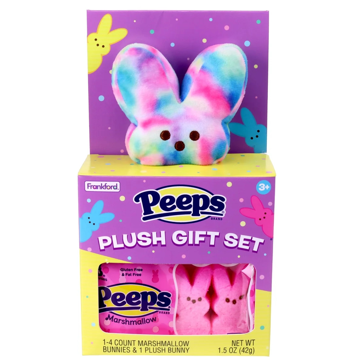 Frankford Peeps Easter Bunny Tie Dye Plush Gift Set, 1.5 Ounces - Walmart.com | Walmart (US)