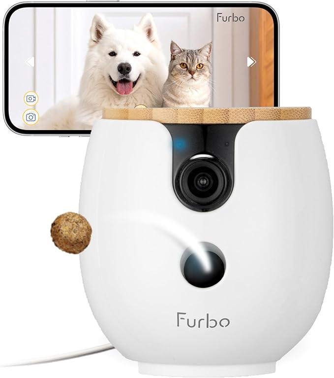 Furbo Mini 360° [New] 2K QHD Pet Camera: Dog & Cat Rotating Treat Dispenser w/Phone App, Smart I... | Amazon (US)