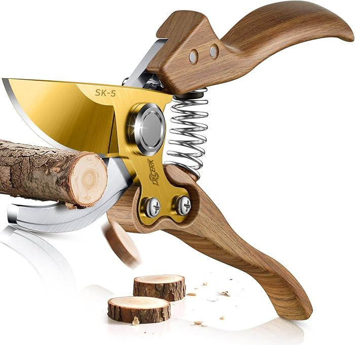 DECERK 8.5" Professional Bypass Pruning Shears – Heavy Duty Garden Scissors & Clippers for Wood... | Amazon (US)