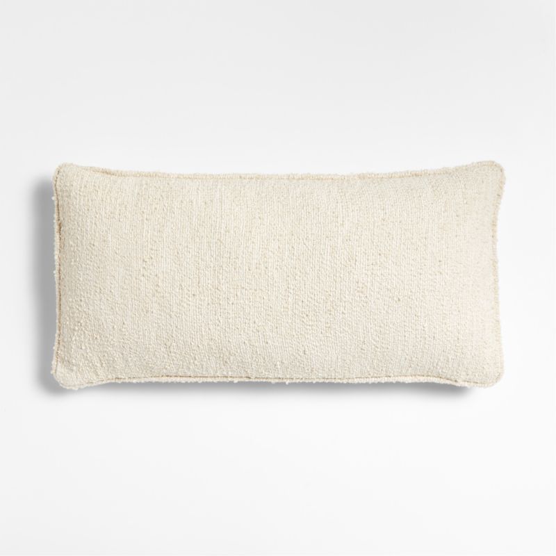 Corse 30"x15" Ivory Boucle Throw Pillow by Athena Calderone | Crate & Barrel | Crate & Barrel