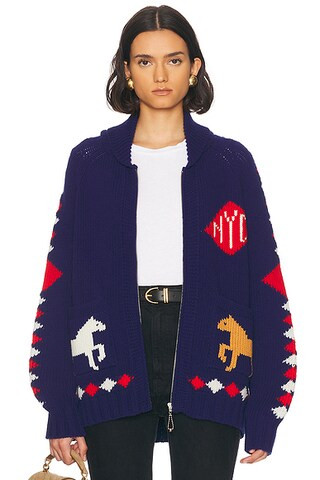 BODE 가디건 in Blue Multi | FWRD | FWRD 