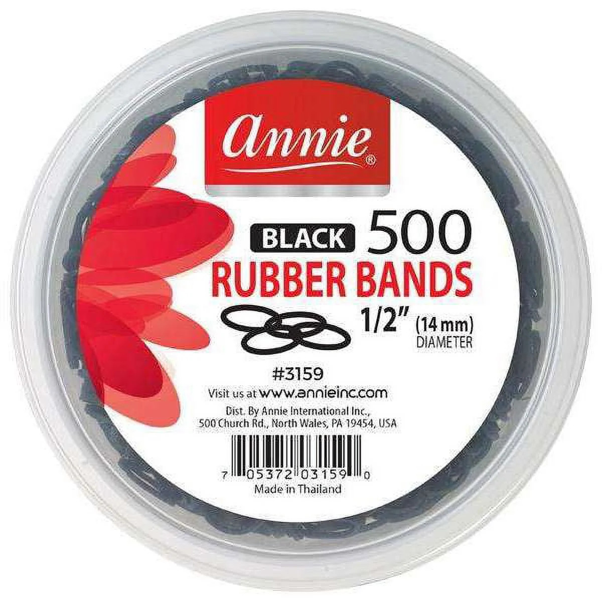 Annie 500 Rubber Bands 1/2 Black 3159 | Walmart (US)
