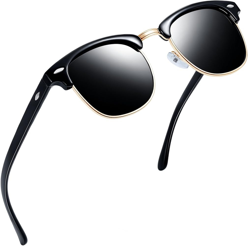 Semi Rimless Polarized Sunglasses Women Men Retro Brand Sun Glasses | Amazon (US)