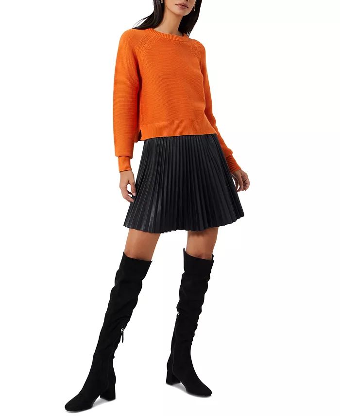 Etta Faux Leather Pleated Mini Skirt | Macy's
