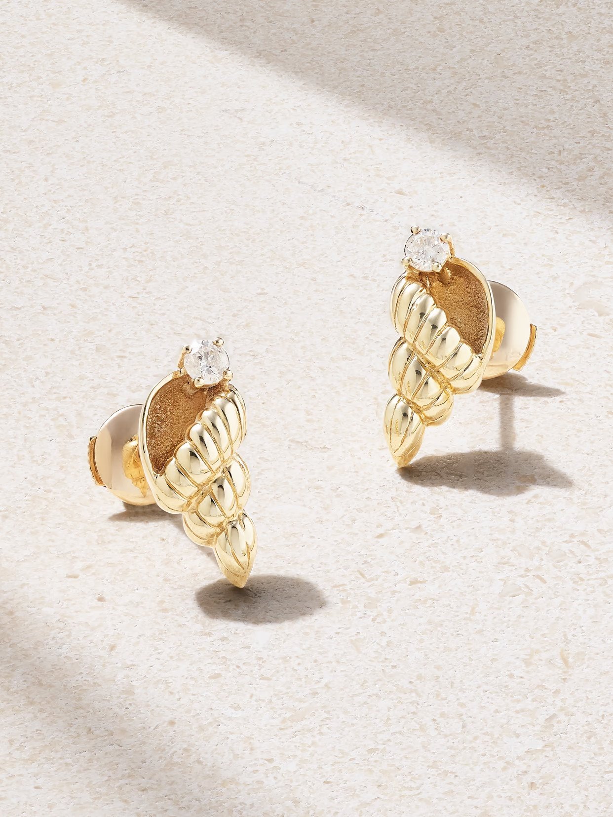 Yvonne Léon - 9-karat Gold Diamond Earrings - One size | NET-A-PORTER (US)