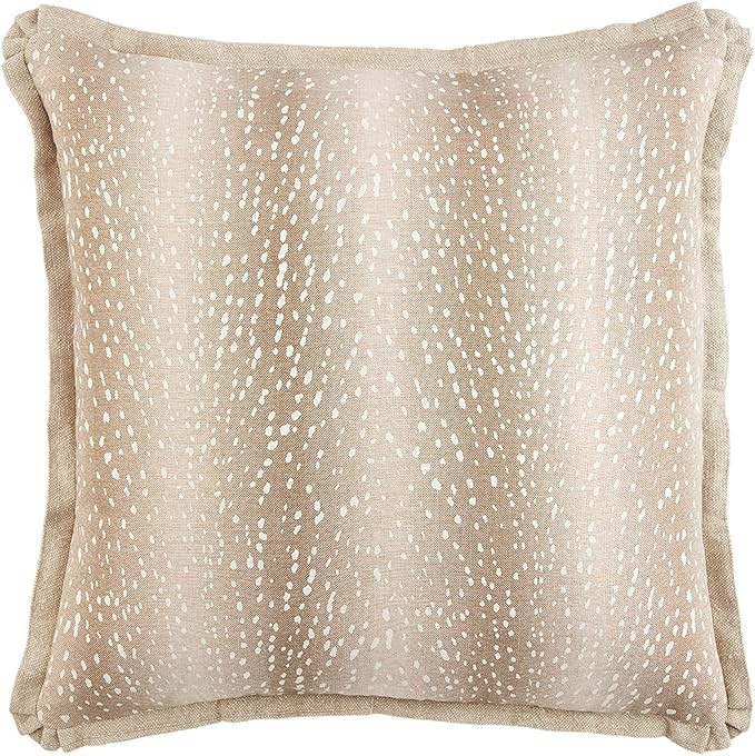 Mud Pie Animal Print Pillow, 21" x 21", Fawn | Amazon (US)