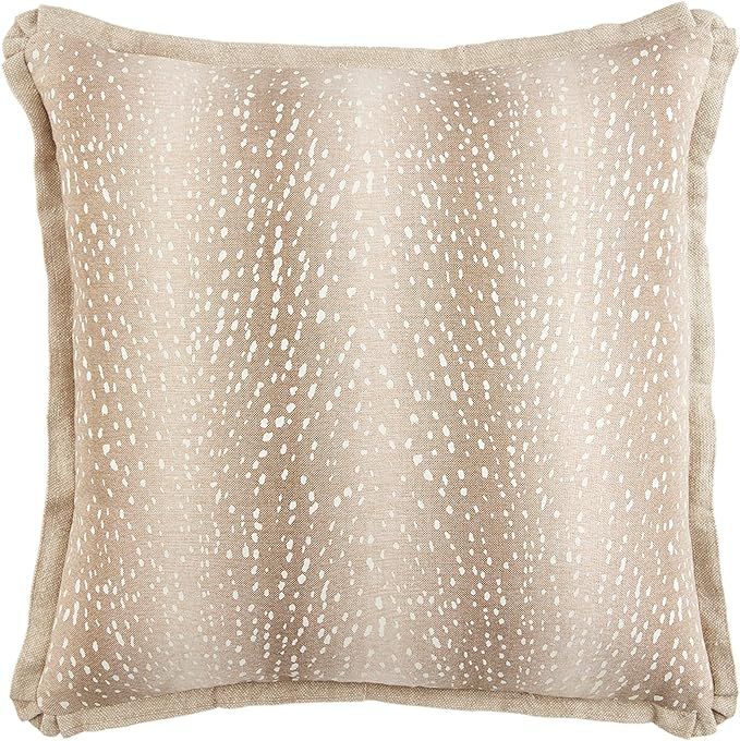 Mud Pie Animal Print Pillow, 21" x 21", Fawn | Amazon (US)