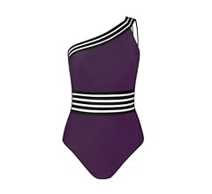 CUPSHE Women's One Piece Swimsuits Bathing Suits One Shoulder Adjustable Straps Cutout Asymmetric... | Amazon (CA)