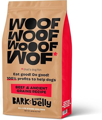 Bark in The Belly Beef & Ancient Grains Recipe Premium Dog Food – 28 lb Bag (12.7 kg) | Amazon (US)