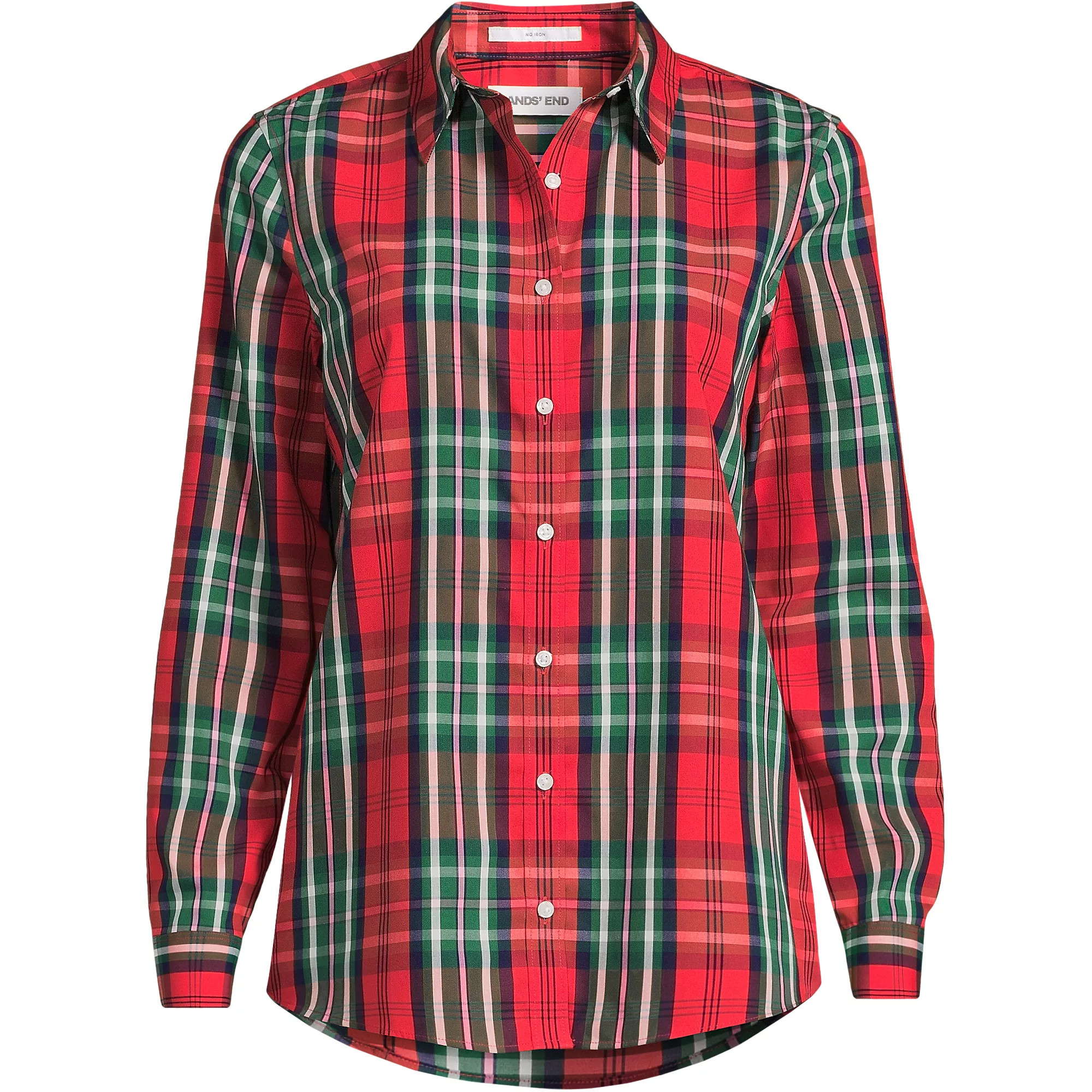 No Iron Button Front Shirt | Lands' End (US)