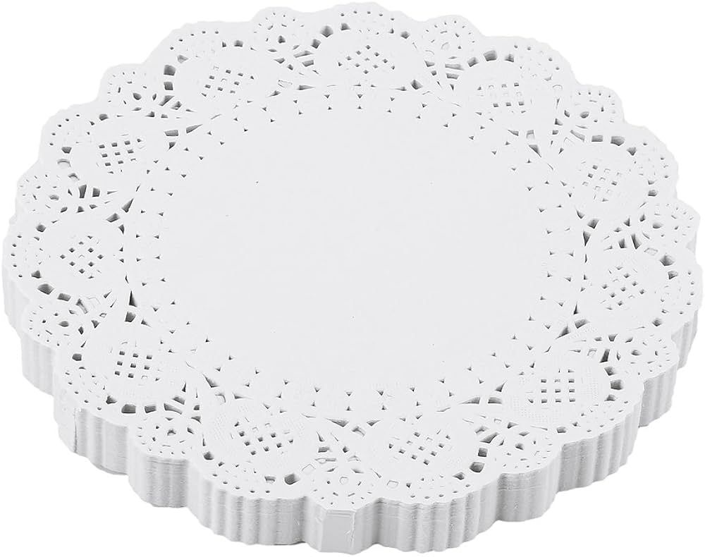 DECORA 6.5inch Round Lace Flower Paper Doilies Placemat for DIY Paper Crafts/Wedding Decoration 2... | Amazon (US)