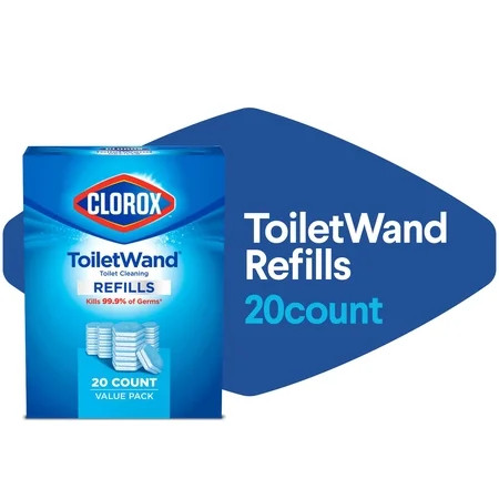 Clorox ToiletWand Disinfecting Brush Refills, Toilet Bowl Cleaner Disposable Wand Heads, 20 Count | Walmart (US)