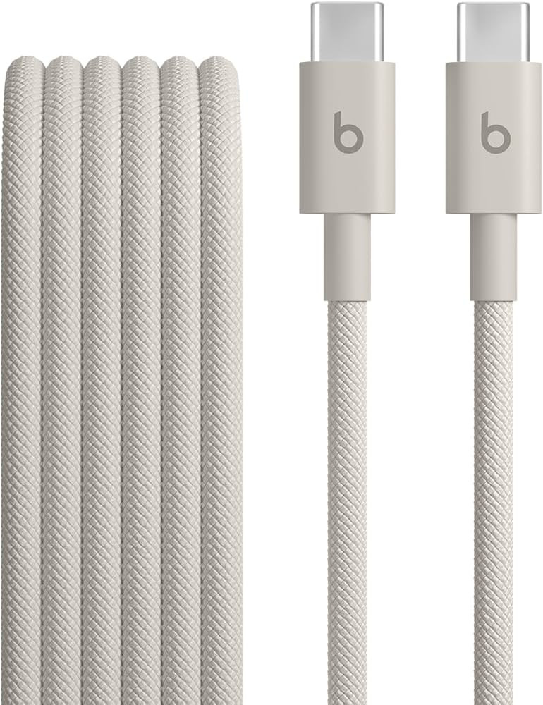Beats USB-C to USB-C Woven Cable Fast Charging Durable/Tangle-Free Compatible Charger for Apple &... | Amazon (US)