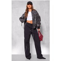 Black Shell Side Stripe Track Pants | PrettyLittleThing US