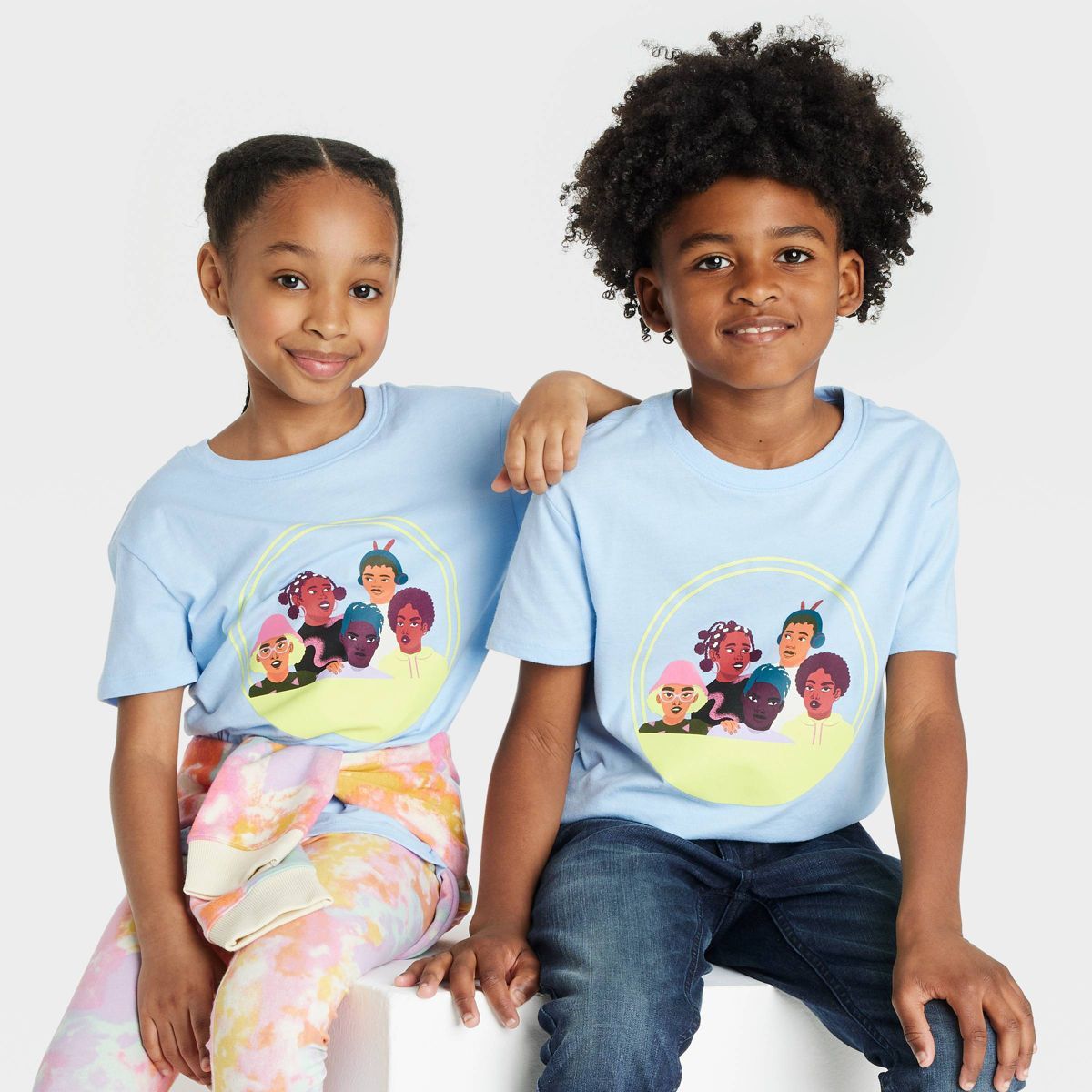 Black History Month Kids' Short Sleeve 'Laeitia Belamour' T-Shirt - Blue | Target