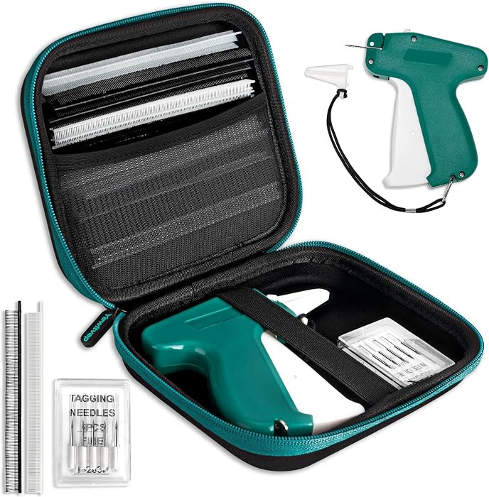 Mini Stitch Gun for Clothes, Fine Stitch Tag Gun for Clothing Quick Stitch Sewing Gun Quick Clothing Fixer Gun Quilting Hemming Stitch Tagging Gun Kit with 6 Needle, 2500 White & 2500 Black Fasteners | Amazon (US)