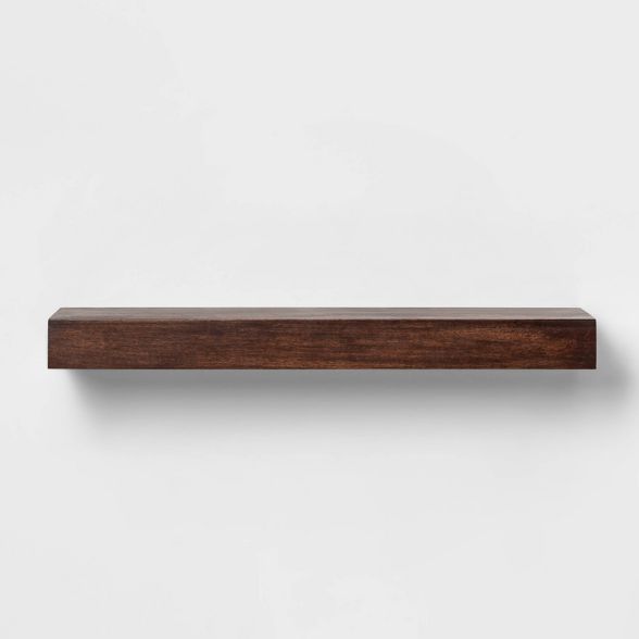 Wood Block Wall Shelf Walnut - Threshold™ | Target