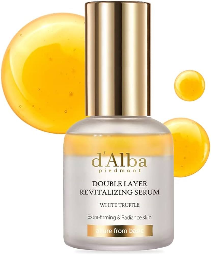 d'Alba Italian White Truffle Double Layer Revitalizing Serum, 100hr hydration serum, 2 in 1 doubl... | Amazon (US)