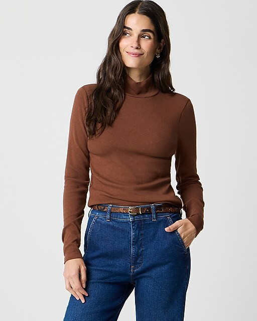Long-sleeve everyday mockneck tee | J.Crew Factory
