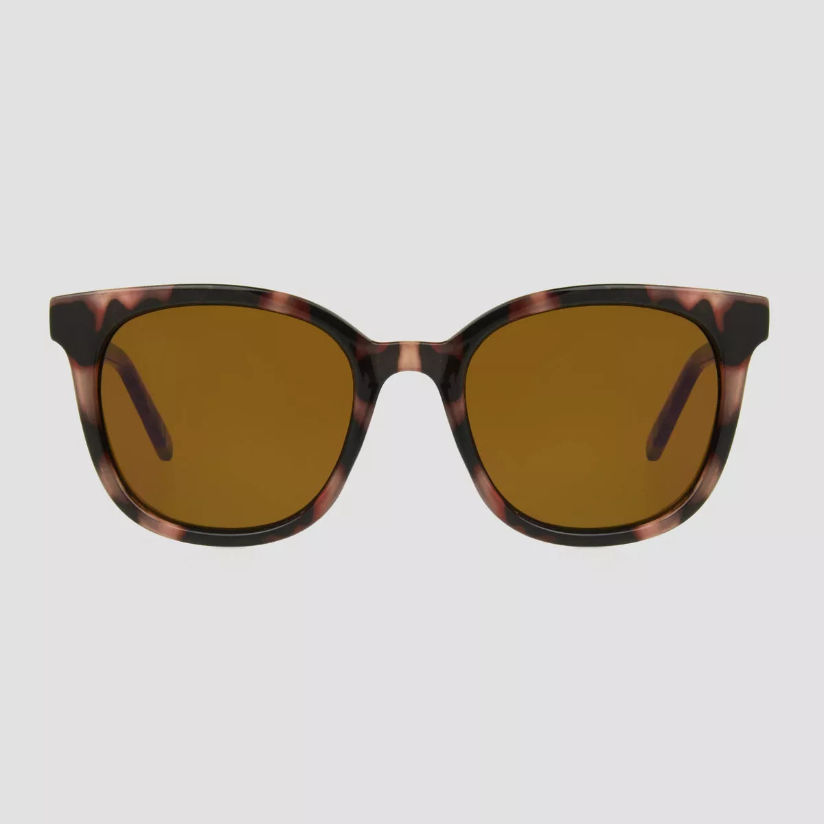 Women's Tortoise Shell Print Crystal Plastic Square Sunglasses - Universal Thread™ Brown: Scrat... | Target