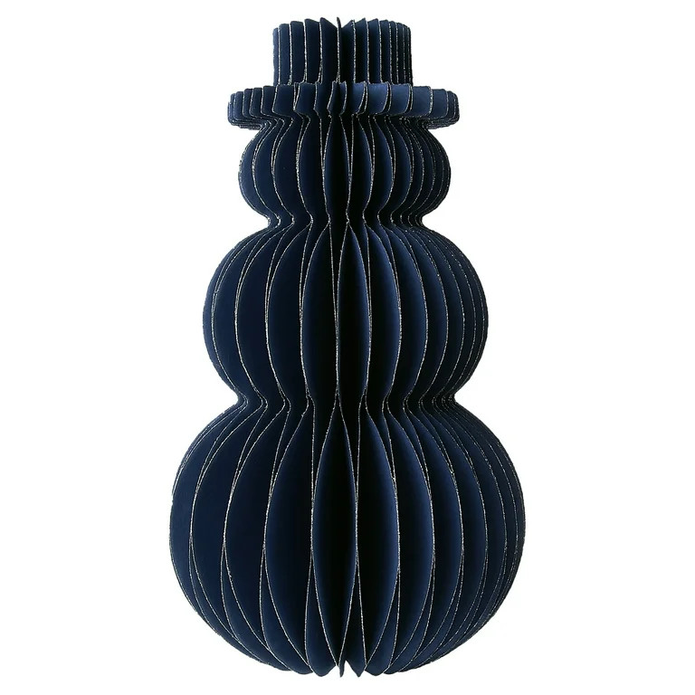 Paper Snowman Christmas Tabletop Decorations, Blue, 2 Count, by Holiday Time | Walmart (US)