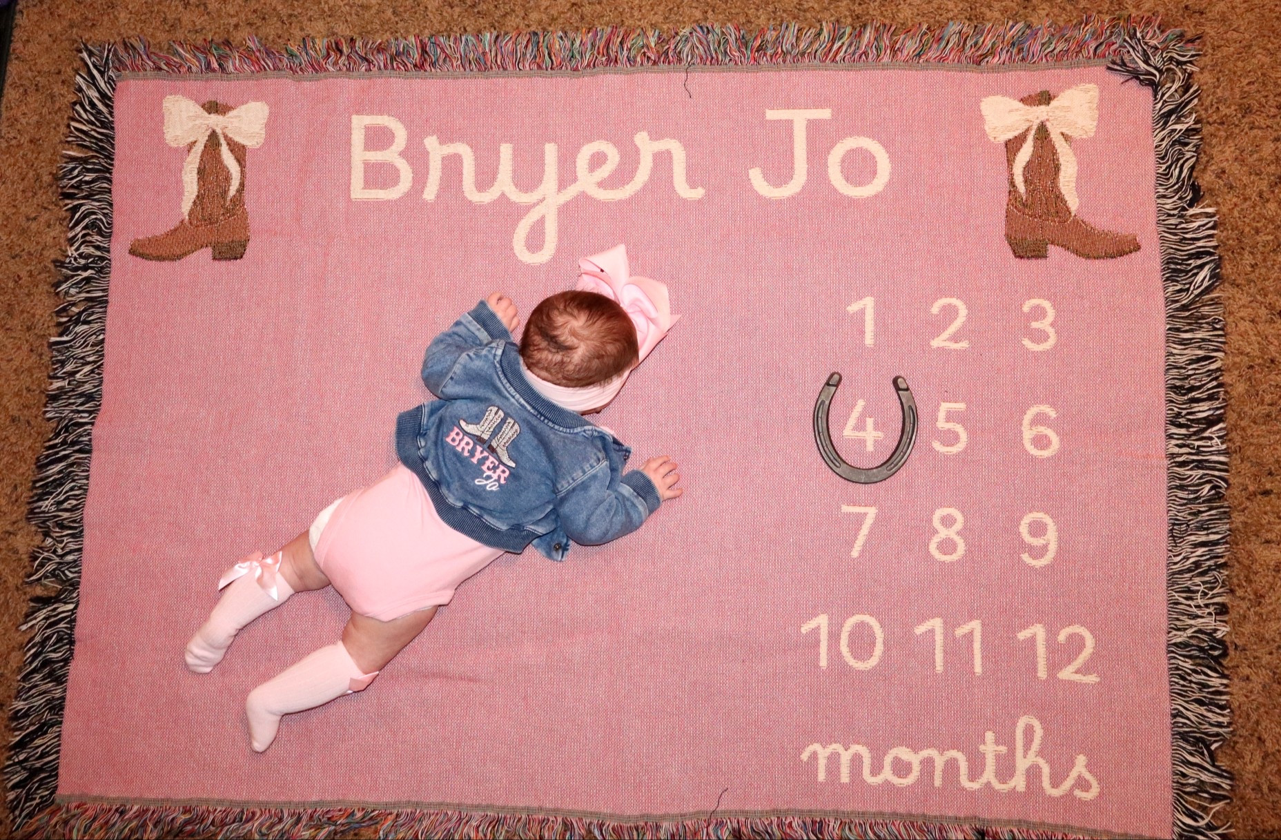 Baby milestone blanket 