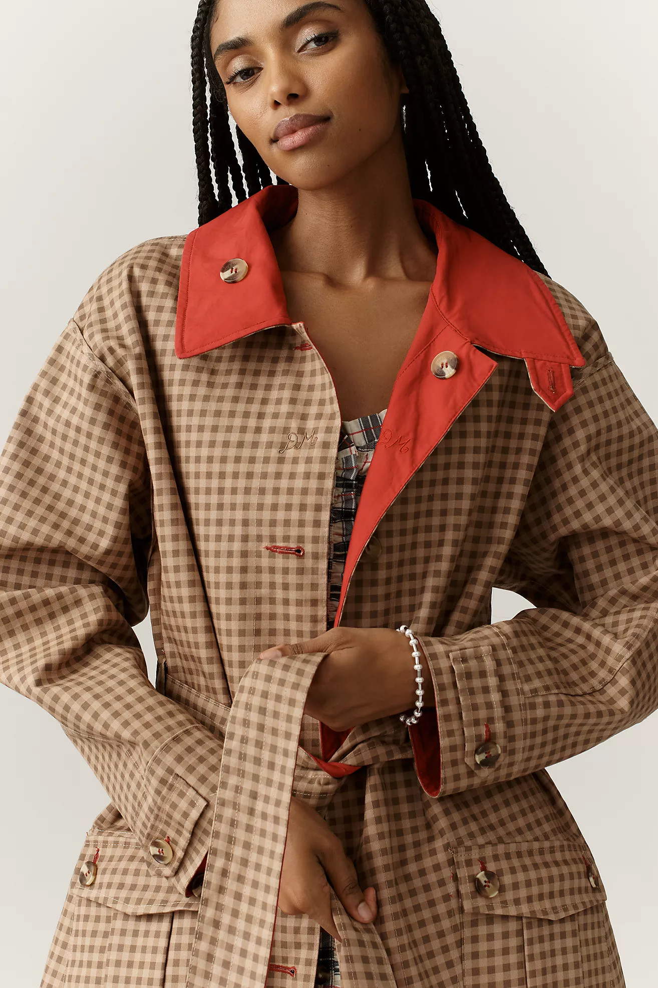 Damson Madder Anja Reversible Organic Cotton Trench Coat | Anthropologie (US)