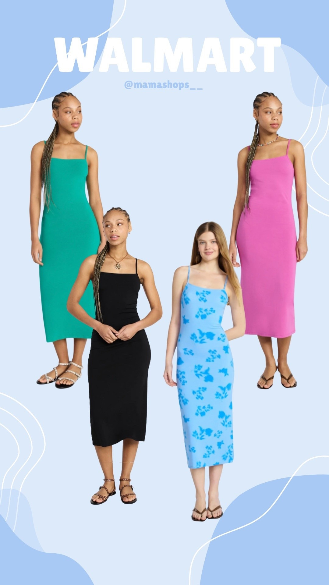 No Boundaries Sleeveless Square Neck Midi Dress for Women!🤗☀️

Perfect for this summer go check them out linking here, find them at Walmart✨🛍️

#LTKdayinmylife #LTKSeasonal #LTKmomlife