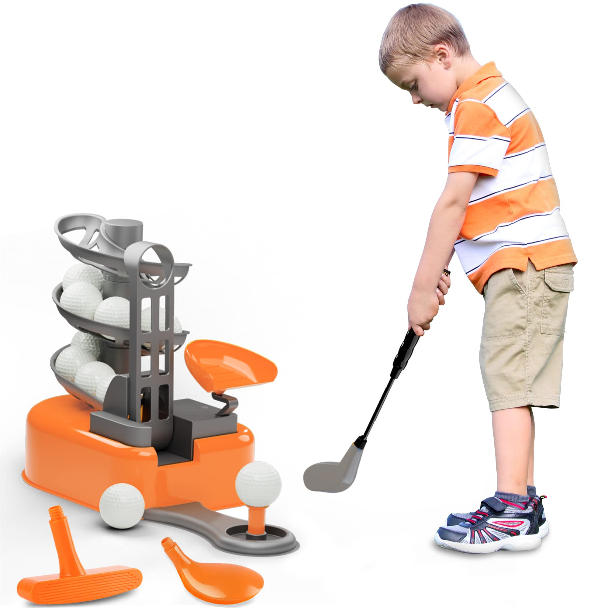 iPlay, iLearn Kids Golf Toys Set W/Left & Right Club Head, Boys Outdoor Sport Toy Age 3-5, Toddle... | Amazon (US)