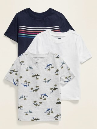 Crew-Neck Short-Sleeve Tee 3-Pack for Toddler Boys | Old Navy (US)