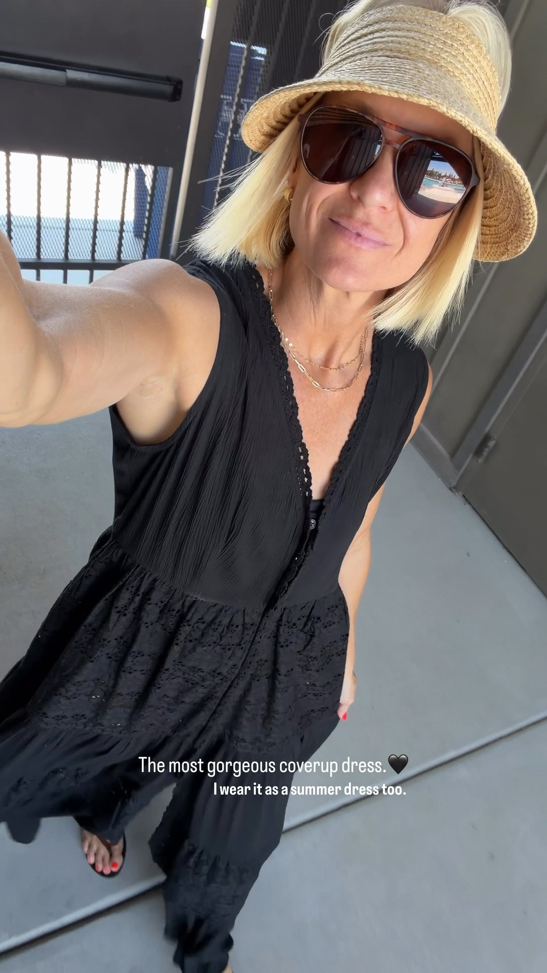 I bought this summer maxi dress/swimsuit, cover-up a couple of years ago, and still reach for it. 
It has the most beautiful eyelet throughout.

#LTKmomlife #LTKOver40 #LTKSwim