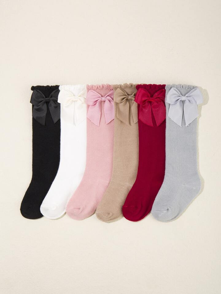 6pairs Baby Bow Decor Socks | SHEIN