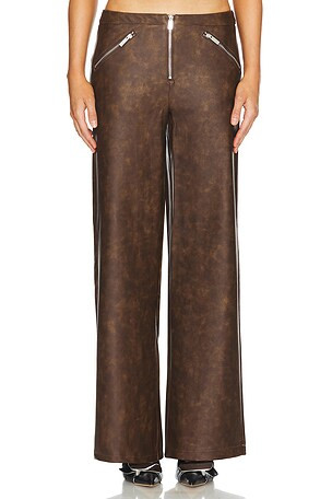 Faux Leather Zipper Fly Pant | Revolve Clothing (Global)