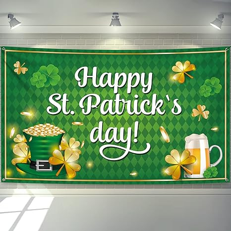 KatchOn, XtraLarge Happy St Patricks Day Banner - 72x44 Inch | St Patricks Day Backdrop for Photo... | Amazon (US)
