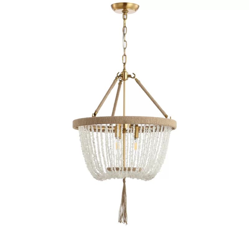 Tessica 3 - Light Metal / Rope Dimmable Drum Chandelier | Wayfair North America