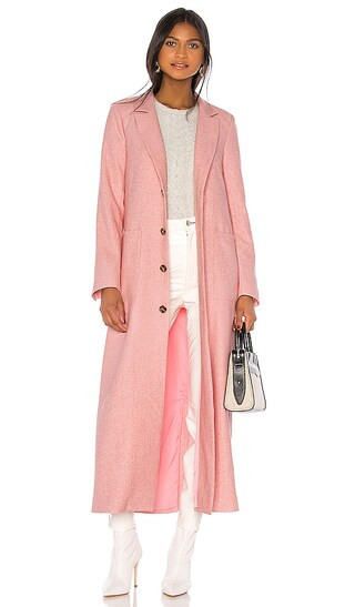 Samantha Long Coat in Confettie Pink | Revolve Clothing (Global)