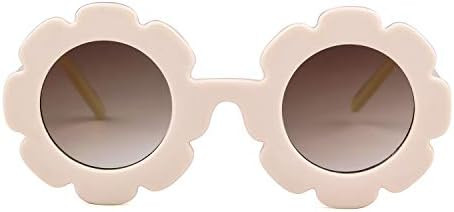 ADE WU Sunglasses for Kids Round Flower Cute Glasses UV 400 Protection Children Girl Boy Gifts | Amazon (US)