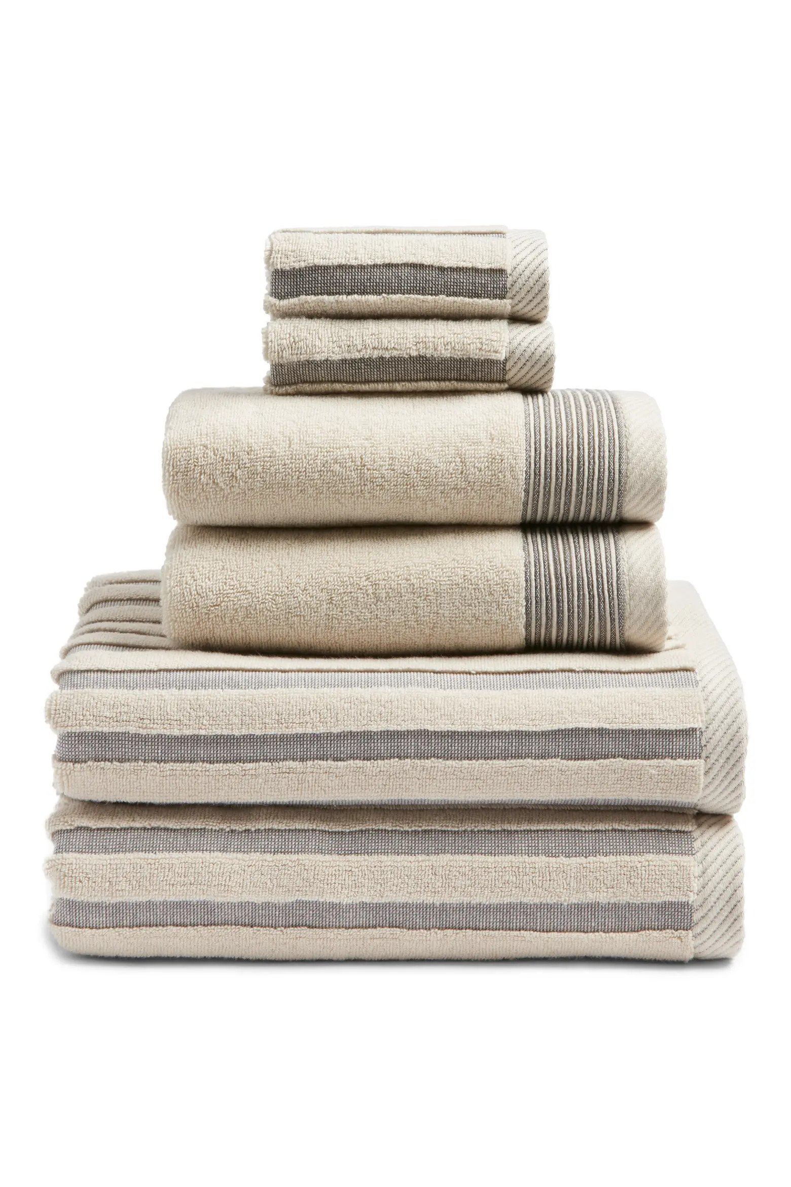 Mixed Stripe 6-Piece Cotton Towel Set | Nordstrom | Nordstrom