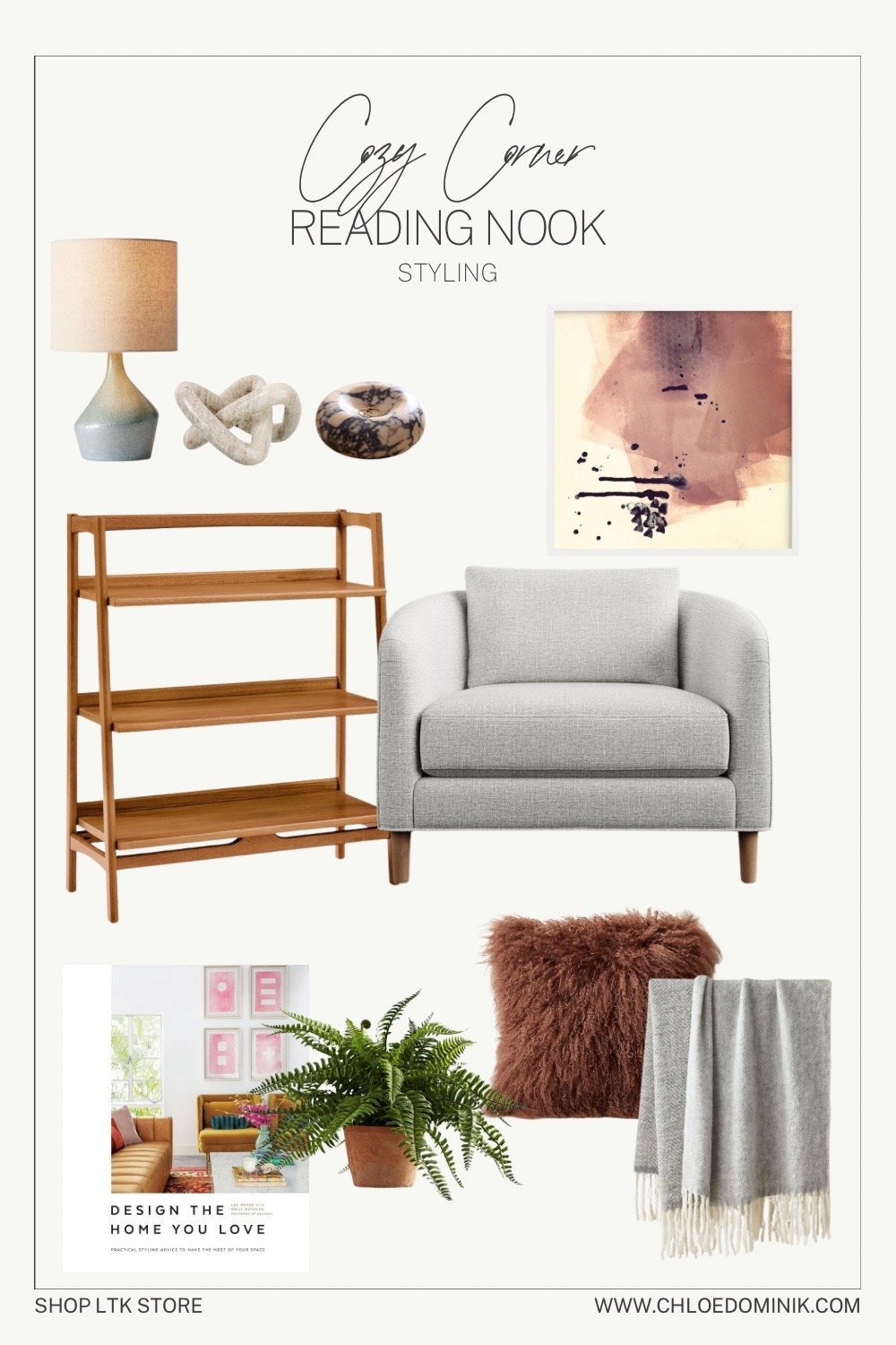 Cozy Corner Reading Nook Styling - Mid Century Modern


#LTKHome