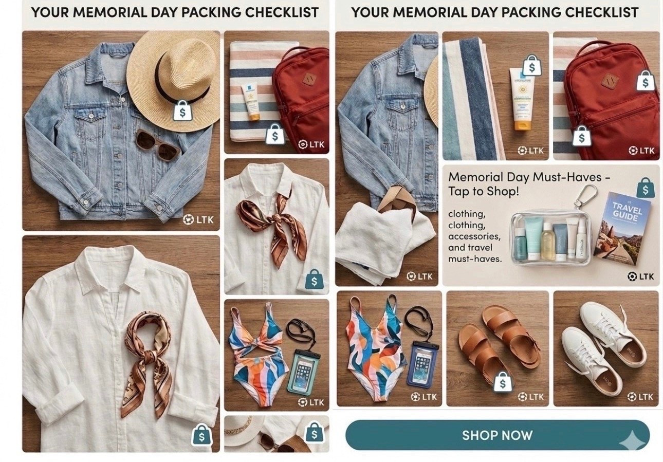 The Ultimate MDW Packing Formula (Minus the Stress) 👇✈️
Ever look at your suitcase 48 hours before a trip and completely freeze? 🫠
We’ve all been there—either you overpack 5 outfits you won’t touch, or you completely forget the absolute essentials. Let’s change that for Memorial Day Weekend.
I’ve put together the ultimate, foolproof packing checklist of chic, versatile pieces that mix and match effortlessly, so you can spend less time stressing over your suitcase and more time enjoying that extra day off.
🌟 What’s in the Mix:
 The "Everywhere" Layer: A classic denim jacket that works over a swimsuit or a sundress.
 Effortless Linen: Breathable button-downs that elevate your look in seconds.
 The Smart Details: TSA-friendly clear pouches, the perfect sun hat, and shoes built for walking and looking cute.
Your mental checklist is officially done. All you have to do is tap the link, grab what you’re missing, and start countdown to the long weekend. 🎒☀️
👉 Tap the image or the link in my bio to shop the exact pieces before shipping cutoffs!
#LTKtravel #MDWstyle #PackingChecklist #MemorialDayWeekend #TravelMustHaves #EffortlessStyle #SummerStyle

#LTKHome #LTKSaleAlert