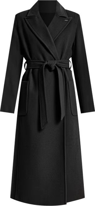 Women's Notch Collar Belted Wrap Coat | Macy's