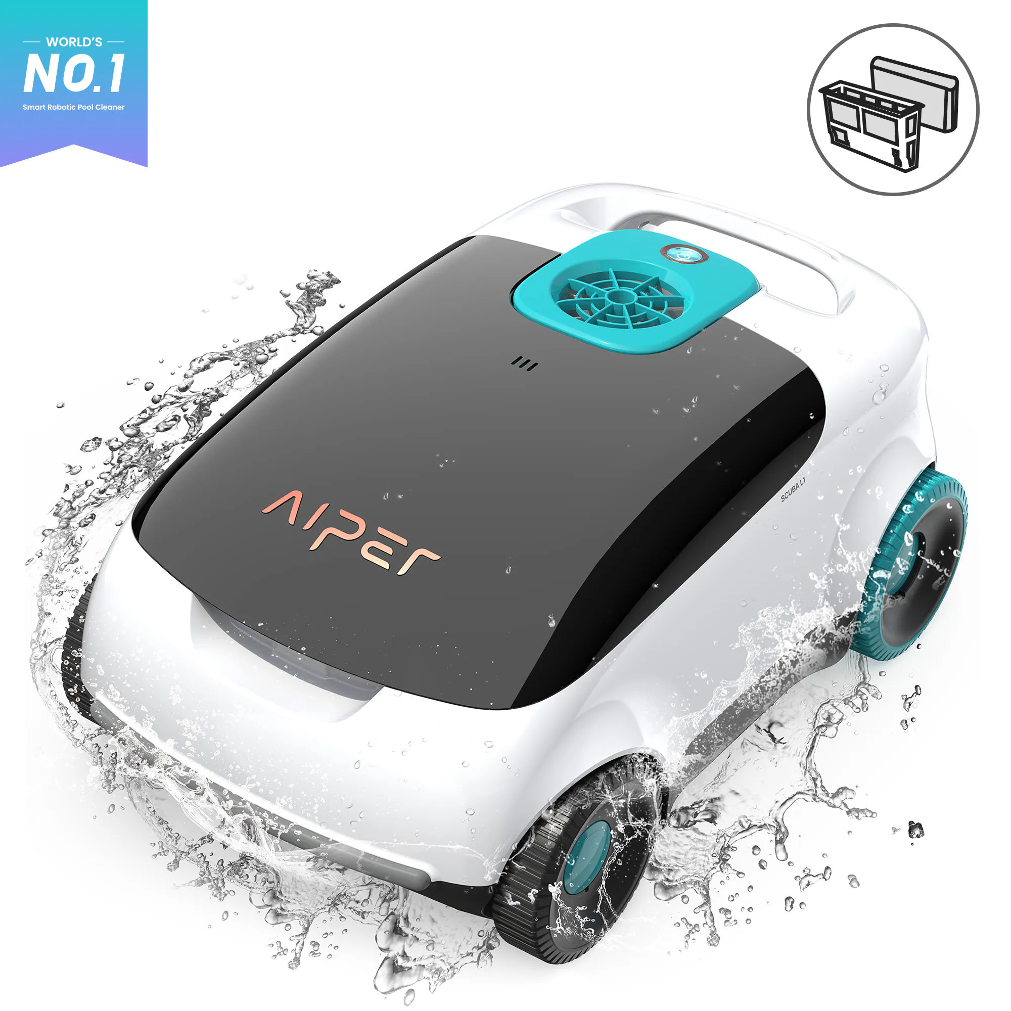 Aiper Cordless 5.8-in Robotic Pool Vacuum one_size | SCUBA L1 | Lowe's