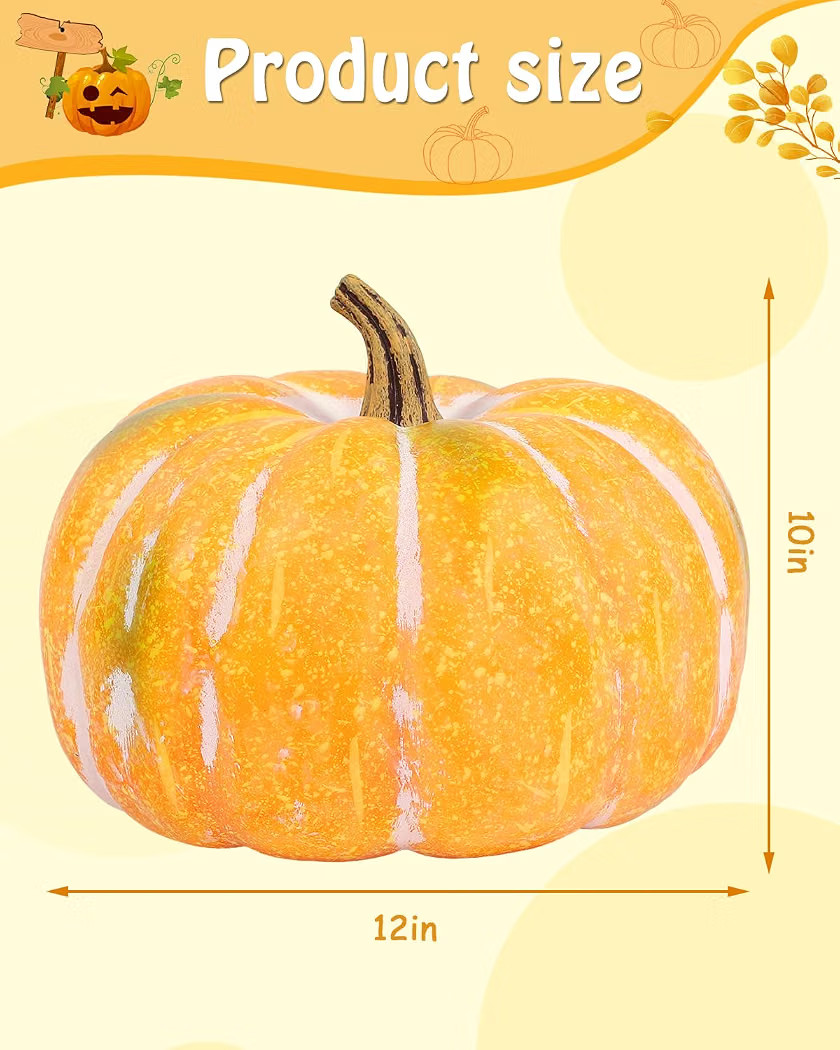 DuHouse Large Artificial Pumpkins Decoration Foam Pumpkin | Amazon (US)
