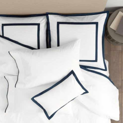 SK Positano Bordered 100% Cotton Duvet Cover Bedding | Ballard Designs, Inc.