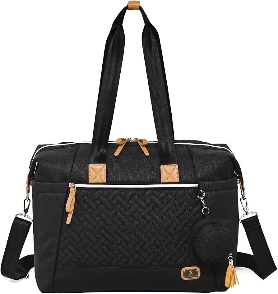 Dikaslon Diaper Bag Tote with Pacifier Case and Changing Pad, Large Travel Diaper Tote for Mom an... | Amazon (US)