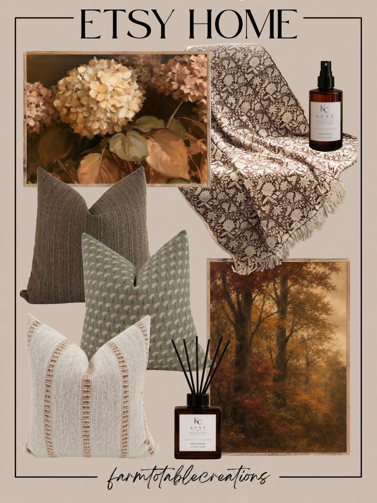Etsy Fall Home Finds + Kent Collective 🍂

The prettiest fall spaces are all about layers—soft vintage-inspired textiles, moody autumn artwork, earthy patterns, and warm, muted tones. These Etsy finds create that collected, cozy look that feels like fall without relying on traditional seasonal decor.

Pair those layers with Kent Collective’s Quiet Cashmere home fragrance for the finishing touch. The room spray and reed diffuser bring that same warm, comforting feeling into the entire space—because a cozy home should smell just as beautiful as it looks.

Follow @farmtotablecreations on Instagram for more cozy home finds and trending decor.

#LTKHome #EtsyHome #EtsyFinds #KentCollective #FallHome #FallDecor #CozyHome #AutumnHome #VintageInspired #FallArt #ThrowPillows #CozyFall #NeutralFallDecor #HomeFragrance #FallHomeInspo

#LTKHome #LTKSeasonal