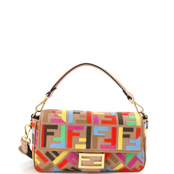 Fendi Baguette NM Bag Zucca Embroidered Canvas Medium Multicolor 4093219 | Rebag