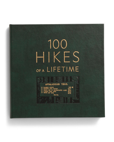 100 Hikes Of A Lifetime Collection Luxe Leather Bound Book | TJ Maxx