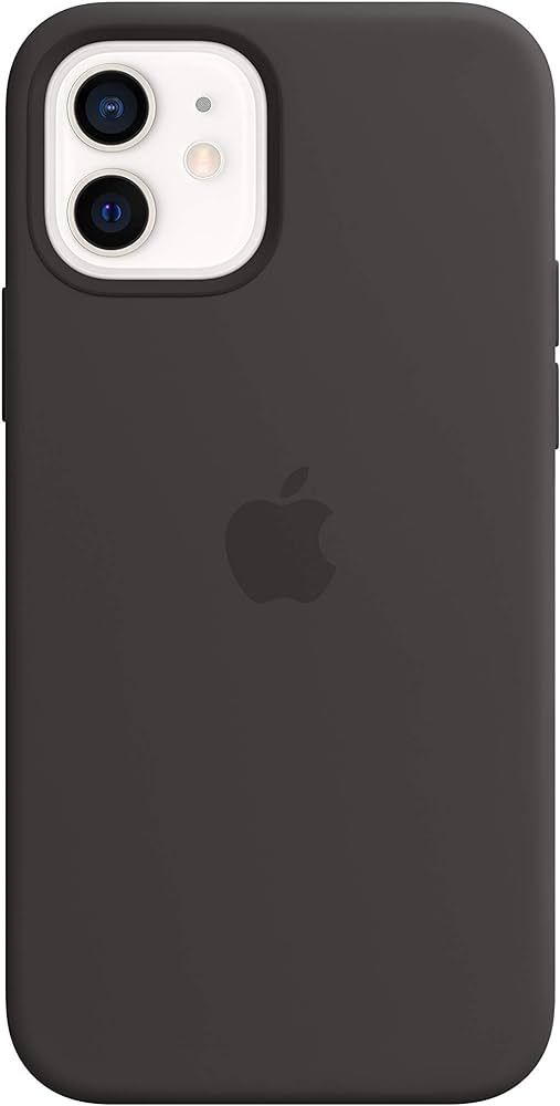 Apple iPhone 12 and iPhone 12 Pro Silicone Case with MagSafe - Black | Amazon (US)